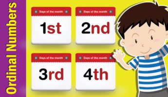 Ordinal Numbers teaching kids numbers